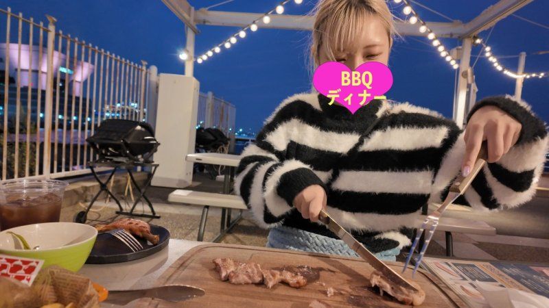 BBQ约会后立刻去旅馆 金髮童颜辣妹 一起高潮♡→同时高潮 054