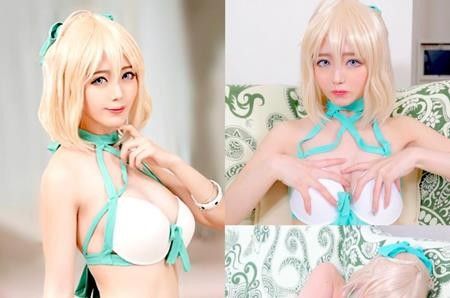 『真实Cosplayer/个人拍摄』Fate/Grand Order的沖田总司从幕末时代，在此参上❣清晰可见的月经线、肉厚派皮肉穴♡敏感阴蒂被电棒直击＆后背位痉挛射精的无敌级情色自拍影像♡